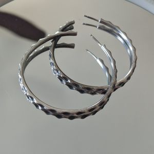 Original Pandora Liquid Silver Hoops